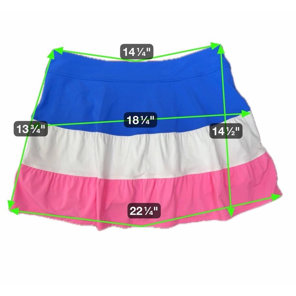 Lilly Pulitzer Tennis Core Barbie Core Skort small Blokecore L Pink Blue Tiered - Picture 2 of 6